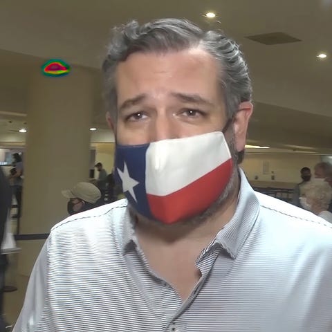 In this image from video, Sen. Ted Cruz, R-Texas, 
