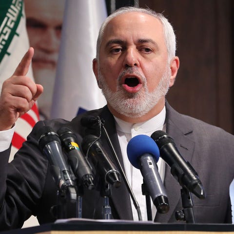 Iran's Foreign Minister Mohammad Javad Zarif speak
