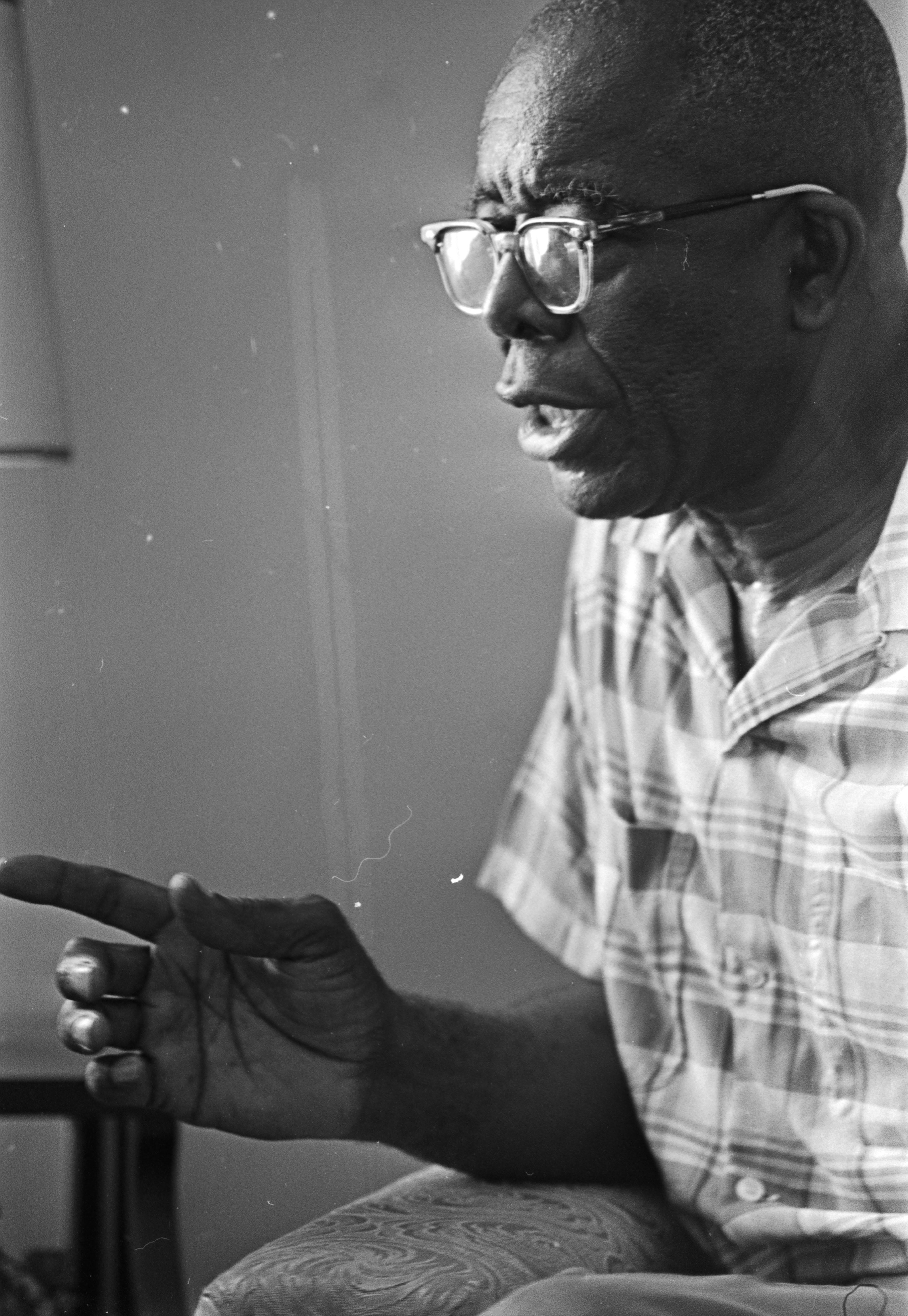 E.D. Nixon (seen here in 1965) was a civil rights activist in Montgomery for decades. In 1943 and 1944, he worked with Arthur Madison to register Black voters. Nixon later served as president of the Montgomery chapter of the NAACP, and played a major role in the Montgomery Bus Boycott.