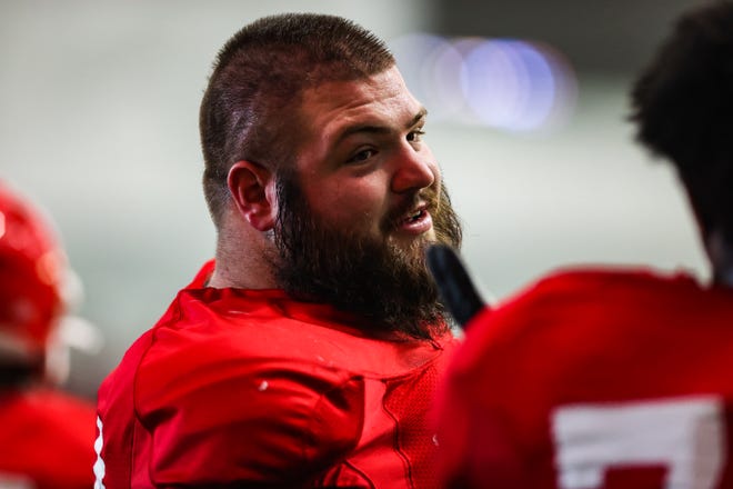Georgia offensive lineman Ben Cleveland (74) during the Bulldogs’ practice on Monday, Oct. 5, 2020. (Photo by Tony Walsh)