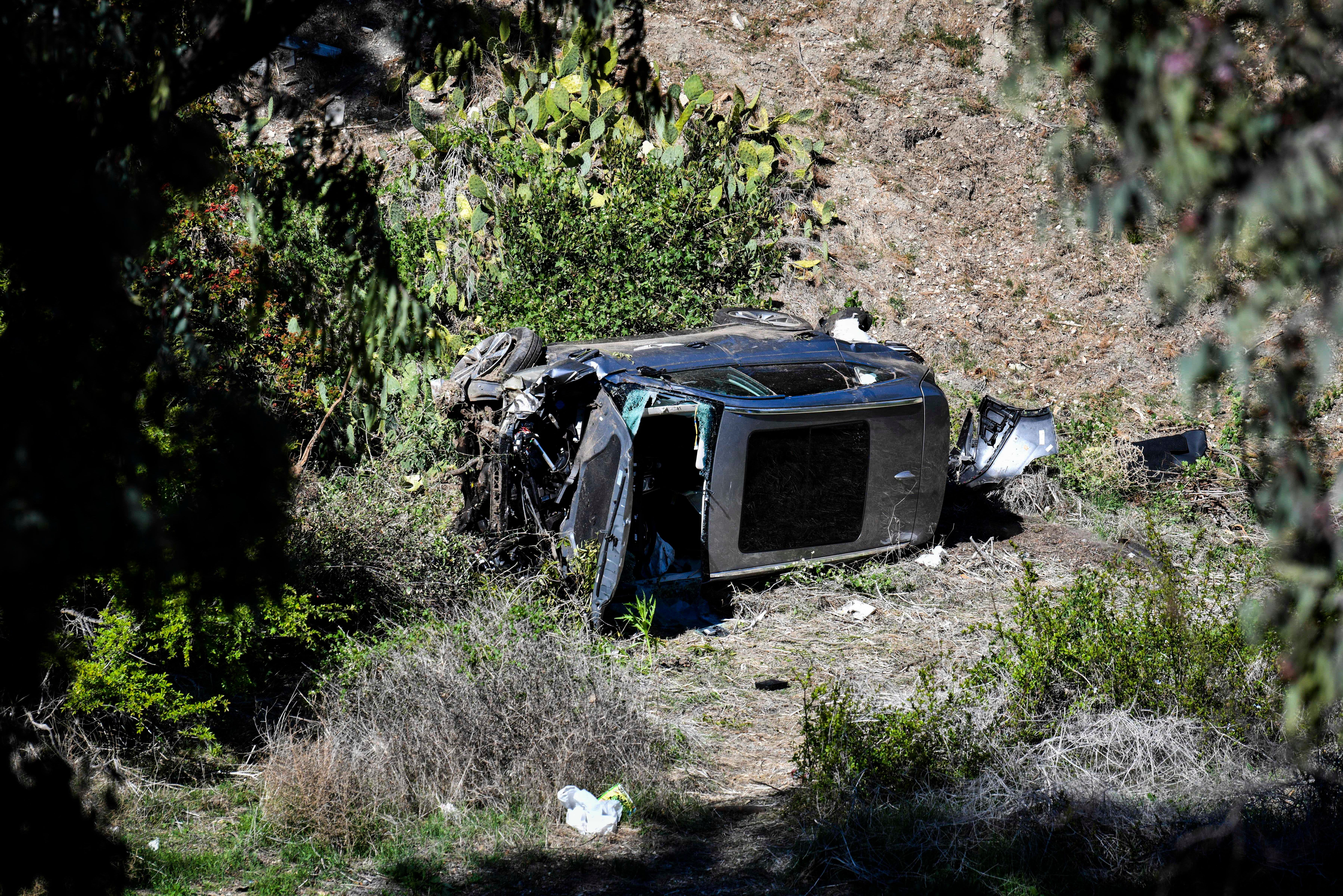 Tiger Woods' vehicle wrecked in Rancho Palos Verdes, Calif.