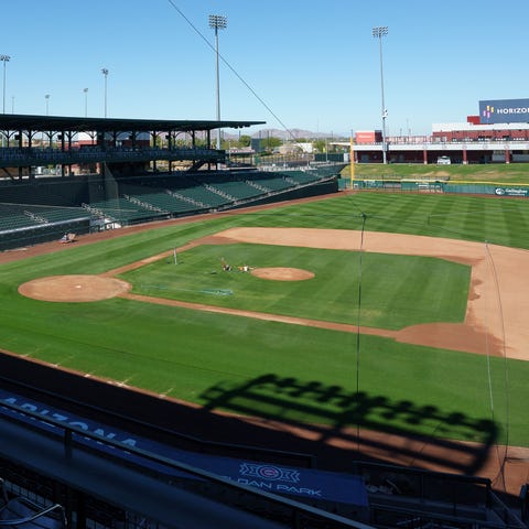A view of the Chicago Cubs' spring training stadiu