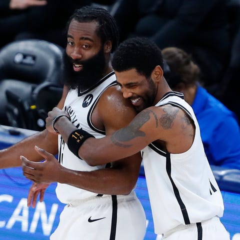 James Harden, Kyrie Irving and the Nets are second
