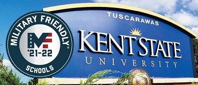 Kent State University at Tuscarawas recently earned the 2021-22 Military Friendly School designation.