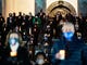 Members of Congress observe a moment of silence on the steps of the U.S. Capitol, on Feb. 23, 2021 in Washington, DC. Congressional leaders held a candlelight ceremony to mark the more than 500,000 U.S. deaths due to the COVID-19 pandemic.