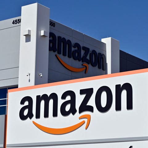 Amazon distribution center on April 25, 2020, in L