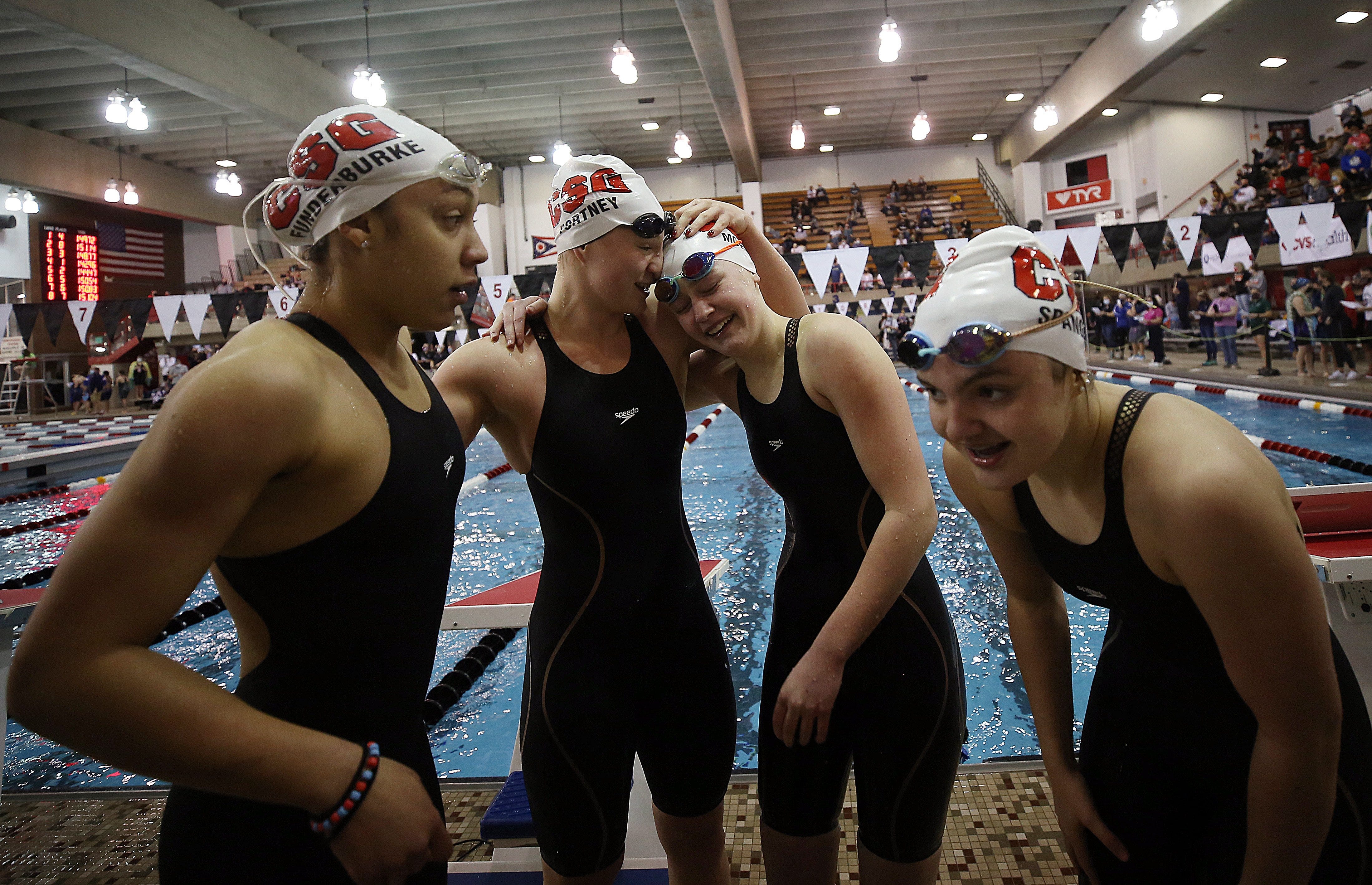 High School Swimming Columbus School For Girls Finish Third At State