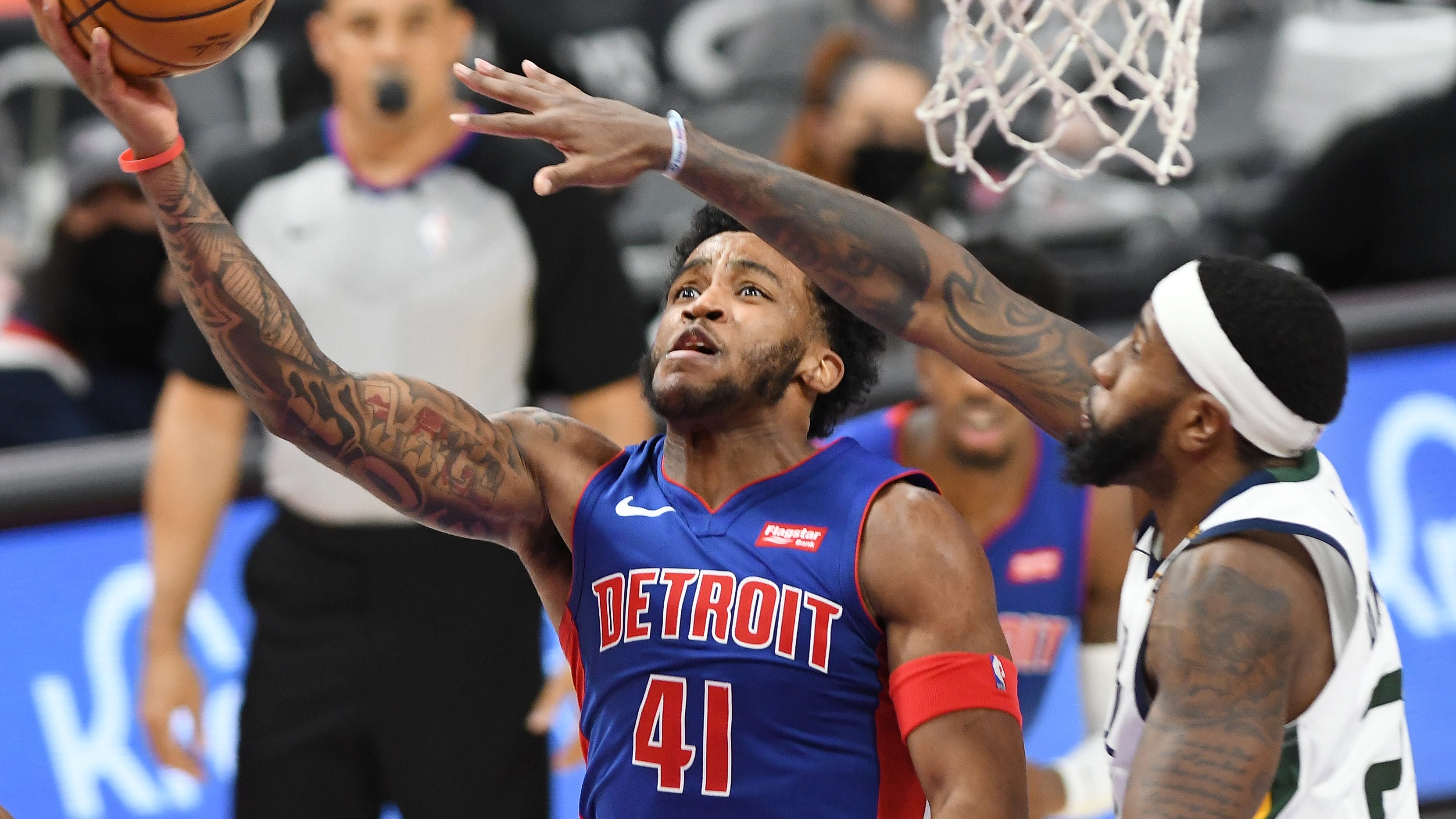 Pistons rookie Saddiq Bey is averaging 9.6 points and is shooting 40.5% from 3-point range.