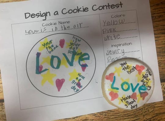 Second-graders at Episcopal School of Acadiana in Lafayette were tasked with designing cookies and persuading a bakery to make them with an essay. Cookie Mama, a home bakery in Youngsville, brought their designs to life as a surprise treat for the students.