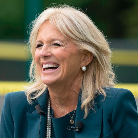 First lady Jill Biden sat down from the East Room 