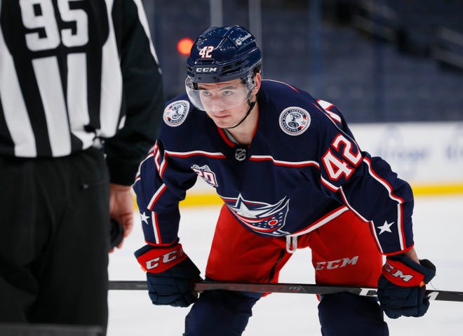 Blue Jackets forward Alexandre Texier fractured a finger Jan. 26 and did not play again for Columbus the rest of the season.