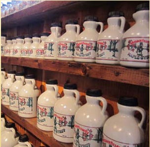 Sweet maple syrup is the delicious end product of the maple sugaring process.