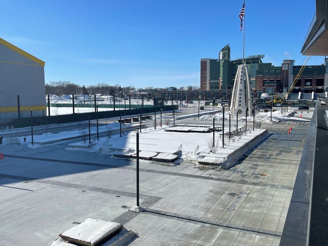The plaza that stretches the length of the Resch Expo and connects with Bart Starr Plaza in front of the Resch Center will able to accommodate both large concert crowds and smaller music series.