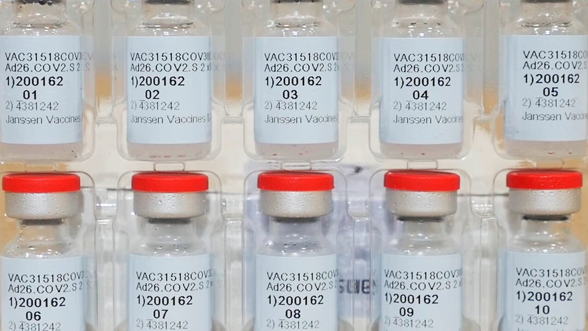 This Dec. 2, 2020, photo provided by Johnson & Johnson shows vials of the Janssen COVID-19 vaccine in the United States.
