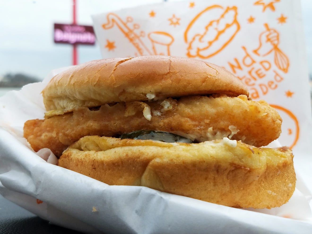 Fish sandwich Popeyes Cajun Flounder vs. Culver's North Atlantic Cod