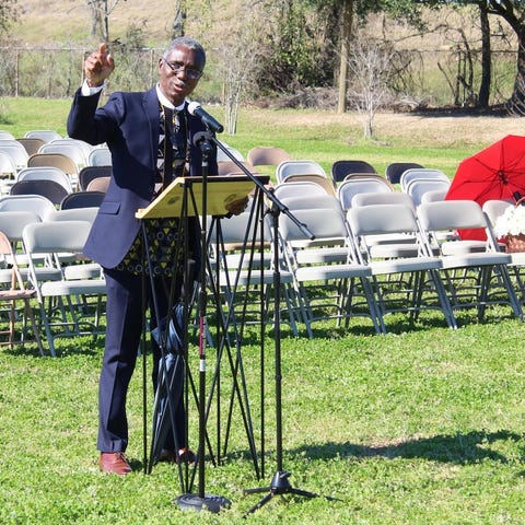 Kwesi DeGraft-Hanson speaks during the 2020 "Weepi