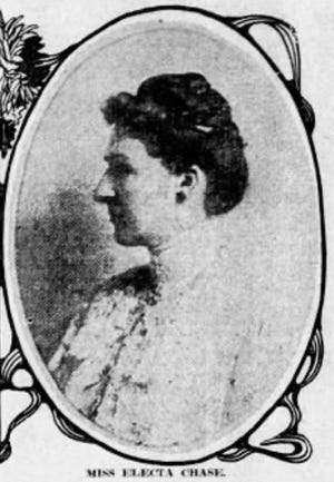 Electa Chase - later Electa Chase Murphy - is shown in an engagement photo in The Muncie Star in 1905.