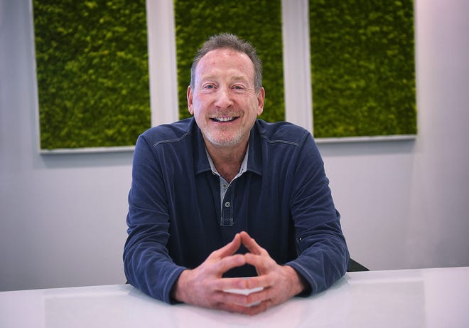 Jeffrey Berns, founder and CEO of Blockchains, poses for a portrait at their corporate headquarters east of Reno on March 2, 2021.