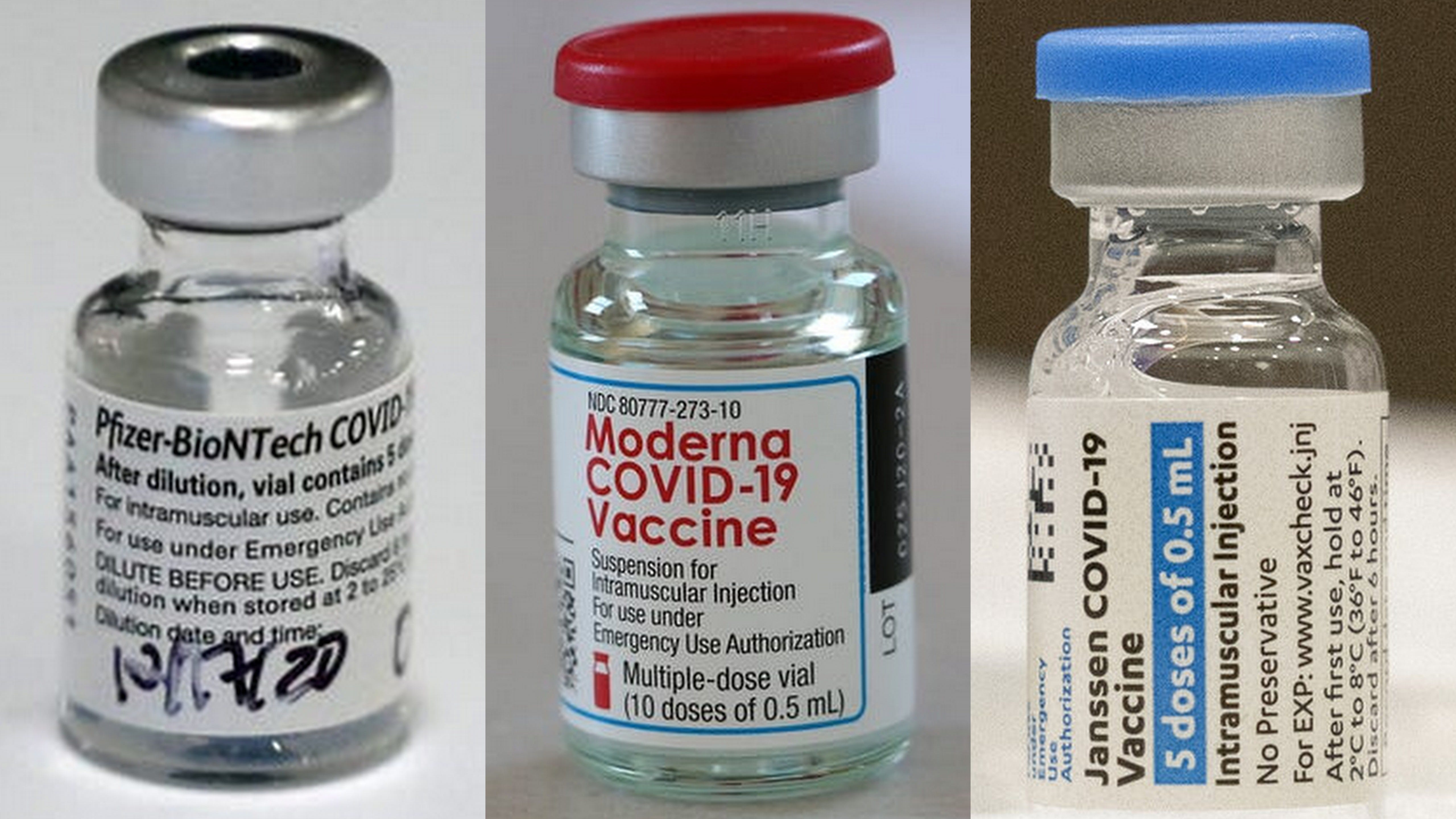Three COVID-19 vaccines compared: Pfizer, Moderna, Johnson & Johnson