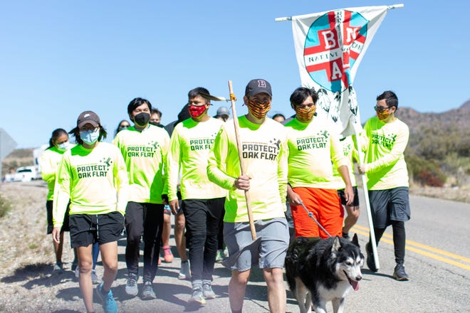 Brophy Native American Club runners head to Oak Flat on Feb. 27 in support of Apache Stronghold's opposition to a copper mine that would obliterate the sacred site.