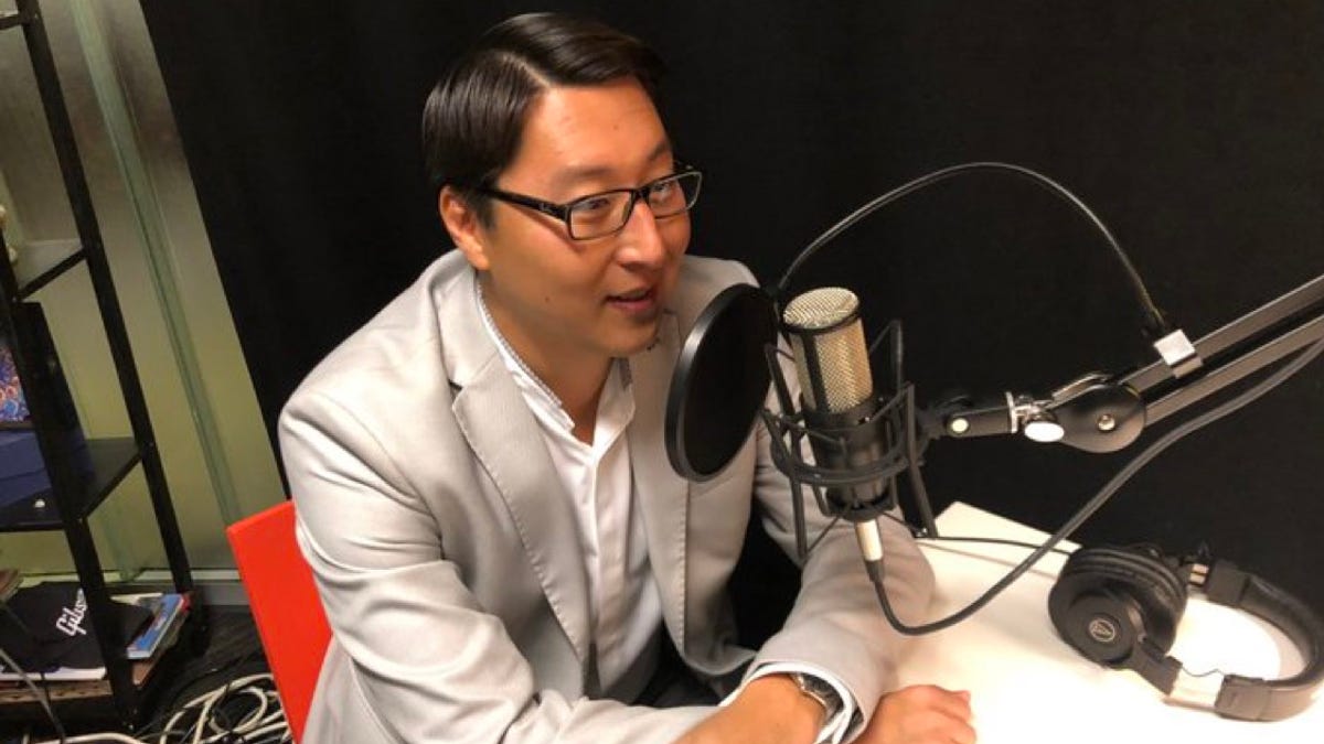 Kurt Bardella doing a podcast interview in 2019 in Washington, D.C.