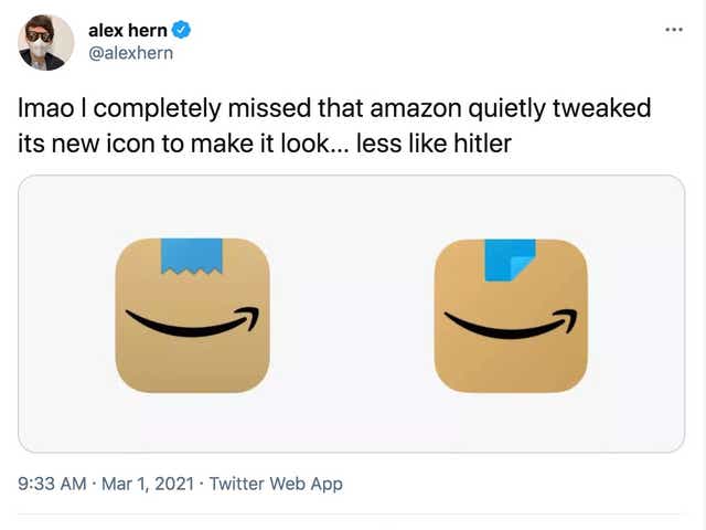 Amazon Logo Mobile App Icon That Drew Hitler Comparisons Updated
