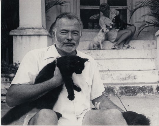 Ernest Hemingway in an archival image from PBS's "Hemingway."