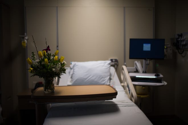 A bed in the Women and Children's Hospital at UW Health's SwedishAmerican Hospital is seen here on Thursday, March 4, 2021, in Rockford.
