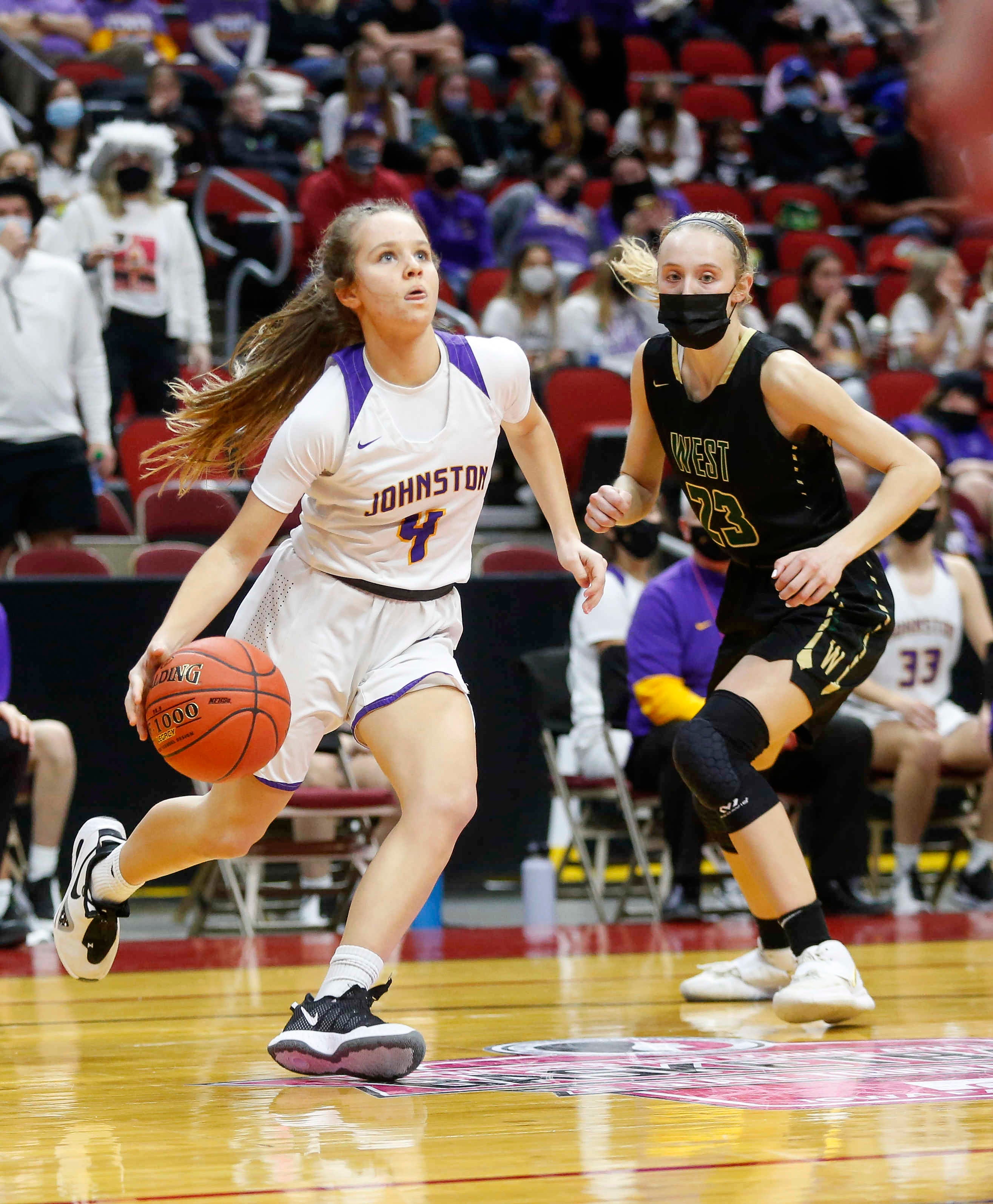 Girls' state basketball Johnston outlasts Iowa City West to set up Class 5A title rematch
