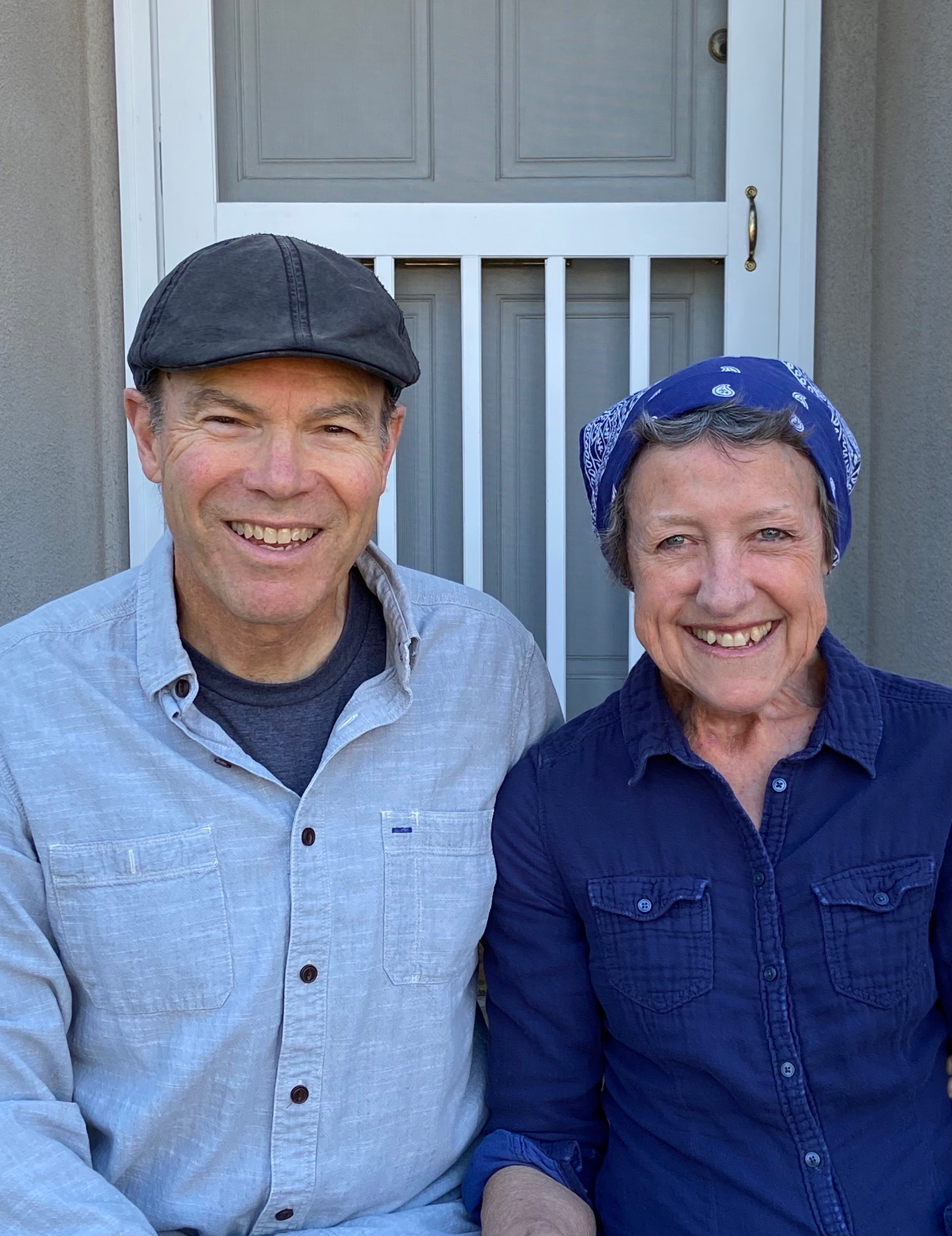 John and Clare Gahan sit on their front porch in Ventura.