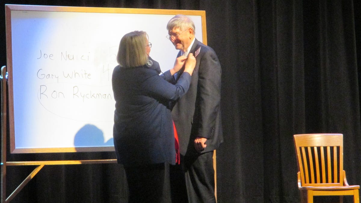 Ron Ryckman Sr. of Meade was selected as the new Kansas Senator of Dist. 38 at the Dodge City Community College Little Theater Thursday night. Ryckman will replace the late Senator Bud Estes who died in February after a prolonged illness.