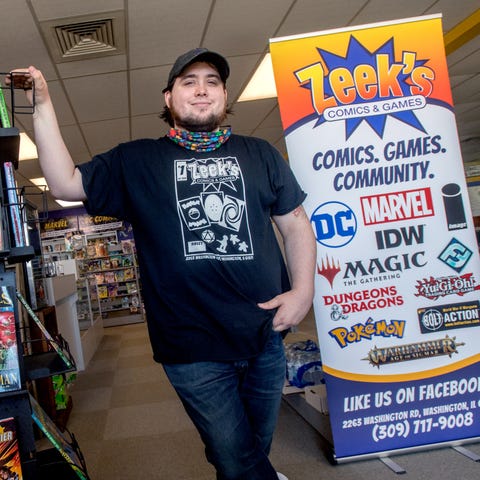 Zak Kalina, owner of Zeek’s Comics and Games, has 