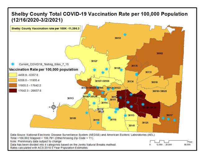 Germantown Collierville East Memphis Among Highest Covid 19 Vaccination Rates Memphis Zip Code Map