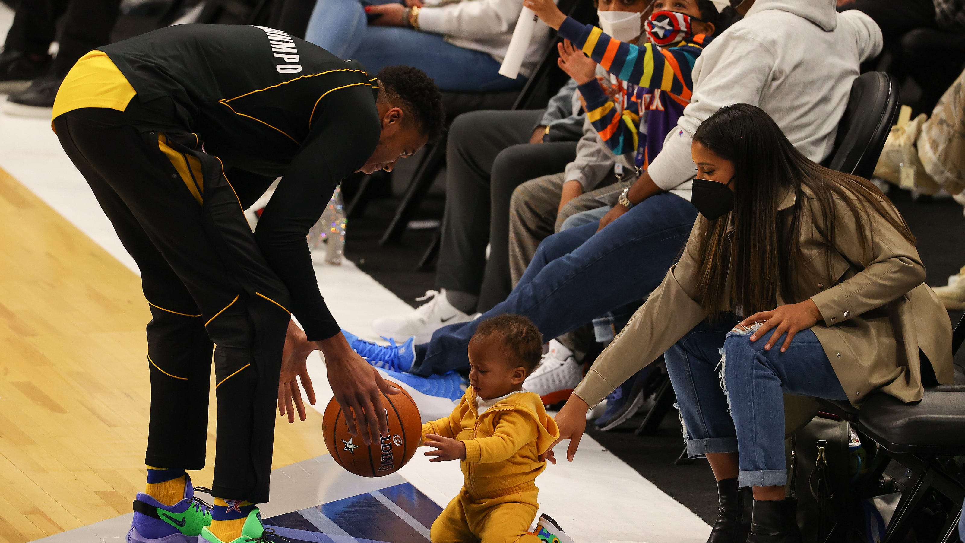 images Giannis Antetokounmpo Wife And Son son steal show at nba all star game