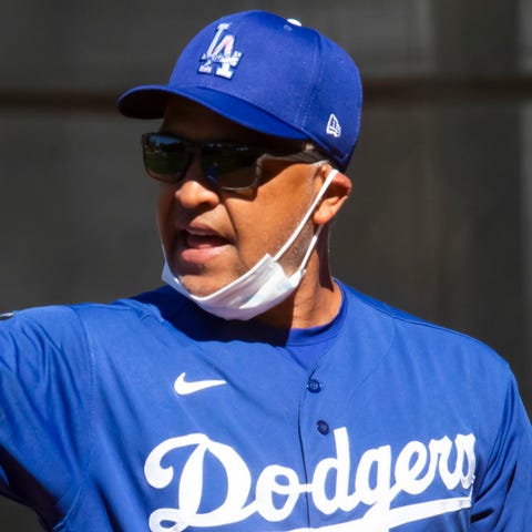 Manager Dave Roberts has led the Dodgers to five c