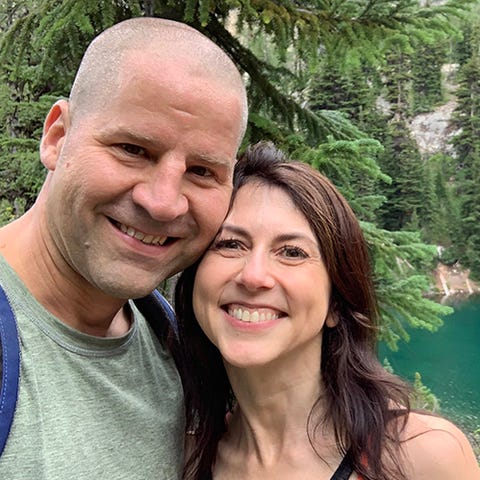 Photo of Dan Jewett (L) and MacKenzie Scott posted