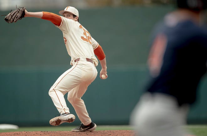 Ty Madden has emerged as the Longhorns' ace this season. He's projected as the 10th-best overall prospect in this year's major league amateur draft.