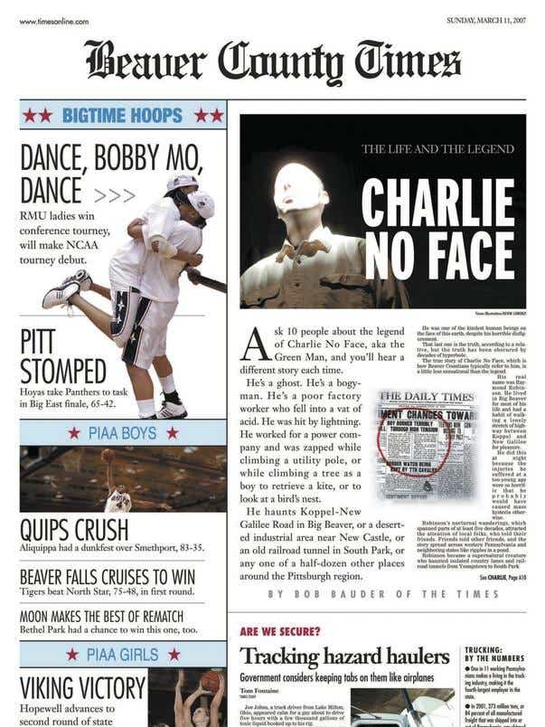 The Life And The Legend Of Raymond Robinson Aka Charlie No Face Or The Green Man