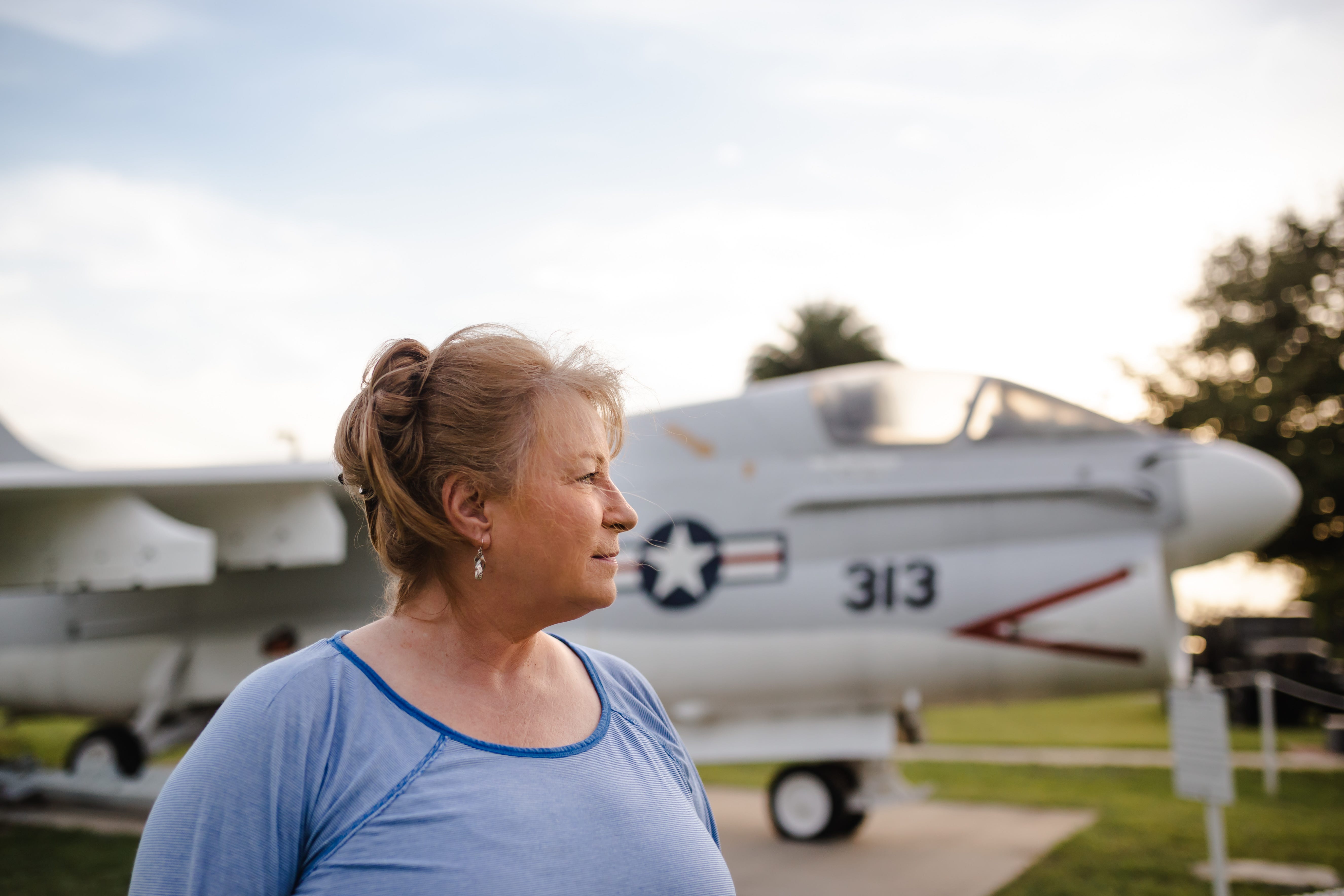 Teresa James, shown here at a military memorial in Florida, faced retaliation in the West Virginia Army National Guard after she reported being raped by a superior officer.