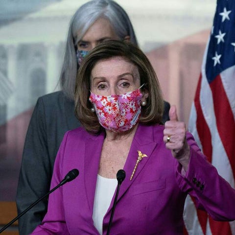US Speaker of the House Nancy Pelosi (D-CA) speaks