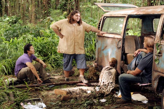 Jin (Daniel Dae Kim), left, Hurley (Jorge Garcia) and Sawyer (Josh Holloway) were popular characters on the the groundbreaking ABC drama, "Lost."
