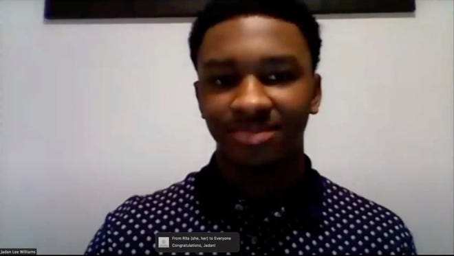 During a virtual award ceremony last month, Jadan Lee Williams received the Activist of the Year award from the Texas Council on Family Violence for elevating awareness of teen dating violence in his community and among his peers.
