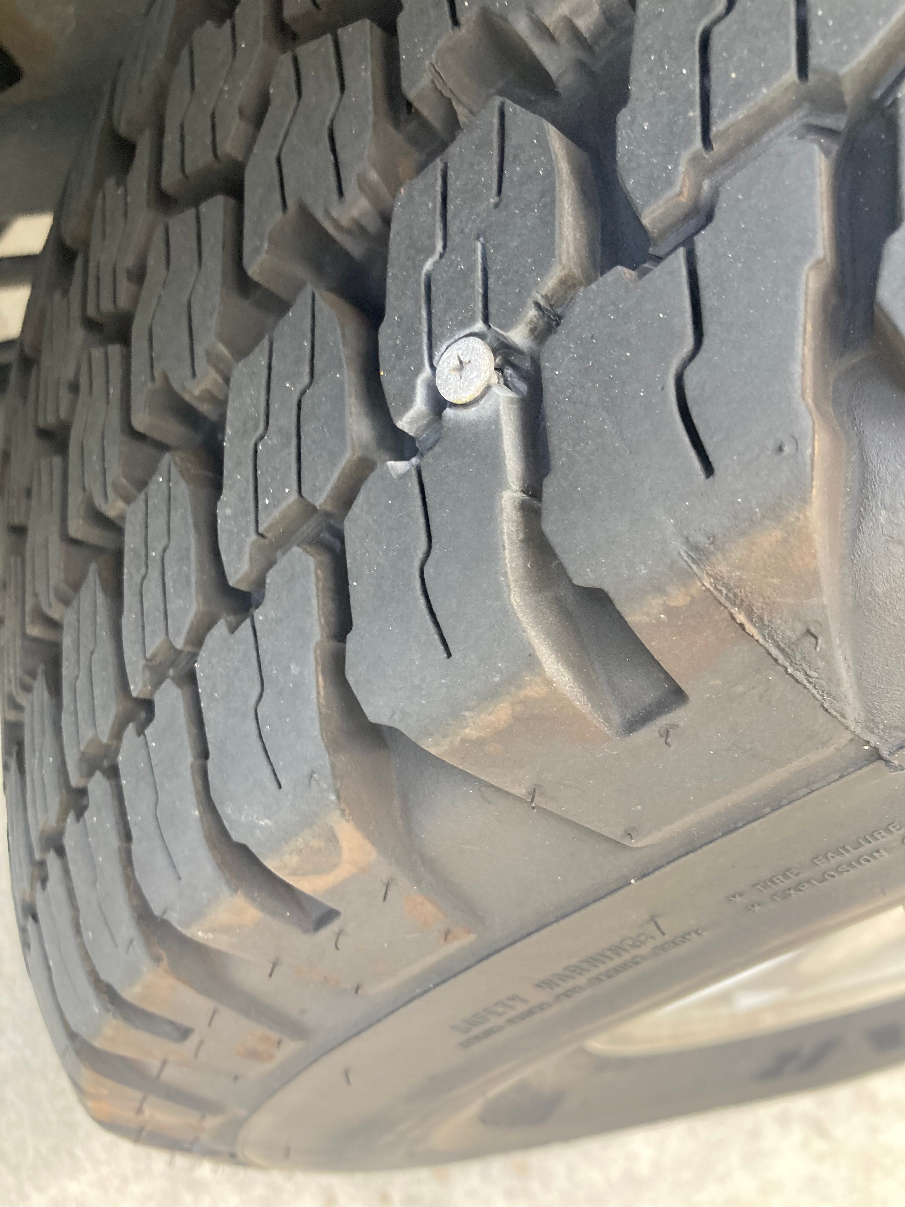 Nails, screws and other road debris inflicts major damage on our tires Nails, screws and other road debris inflicts major damage on our tires