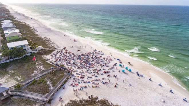 Several churches will hold Easter services on the beach, like this one with Hope on the Beach Church.