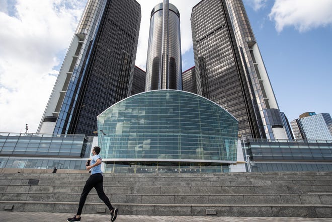 GM headquarters in Detroit.