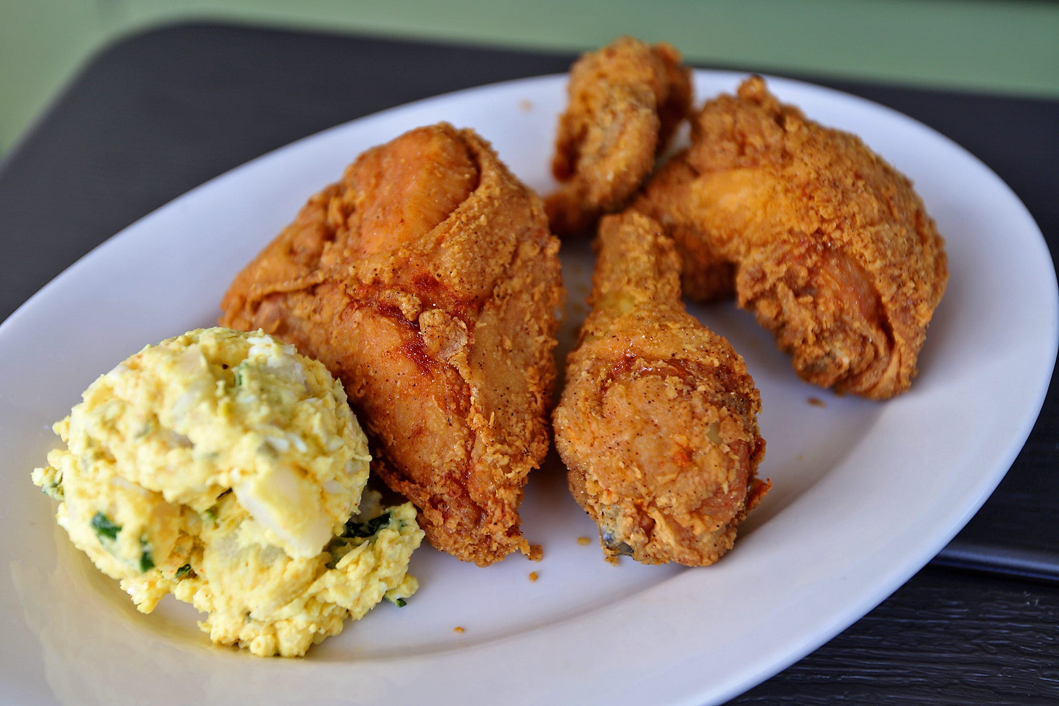 Fried chicken at Li'l Dizzy’s Cafe in the Treme neighborhood of New Orleans.