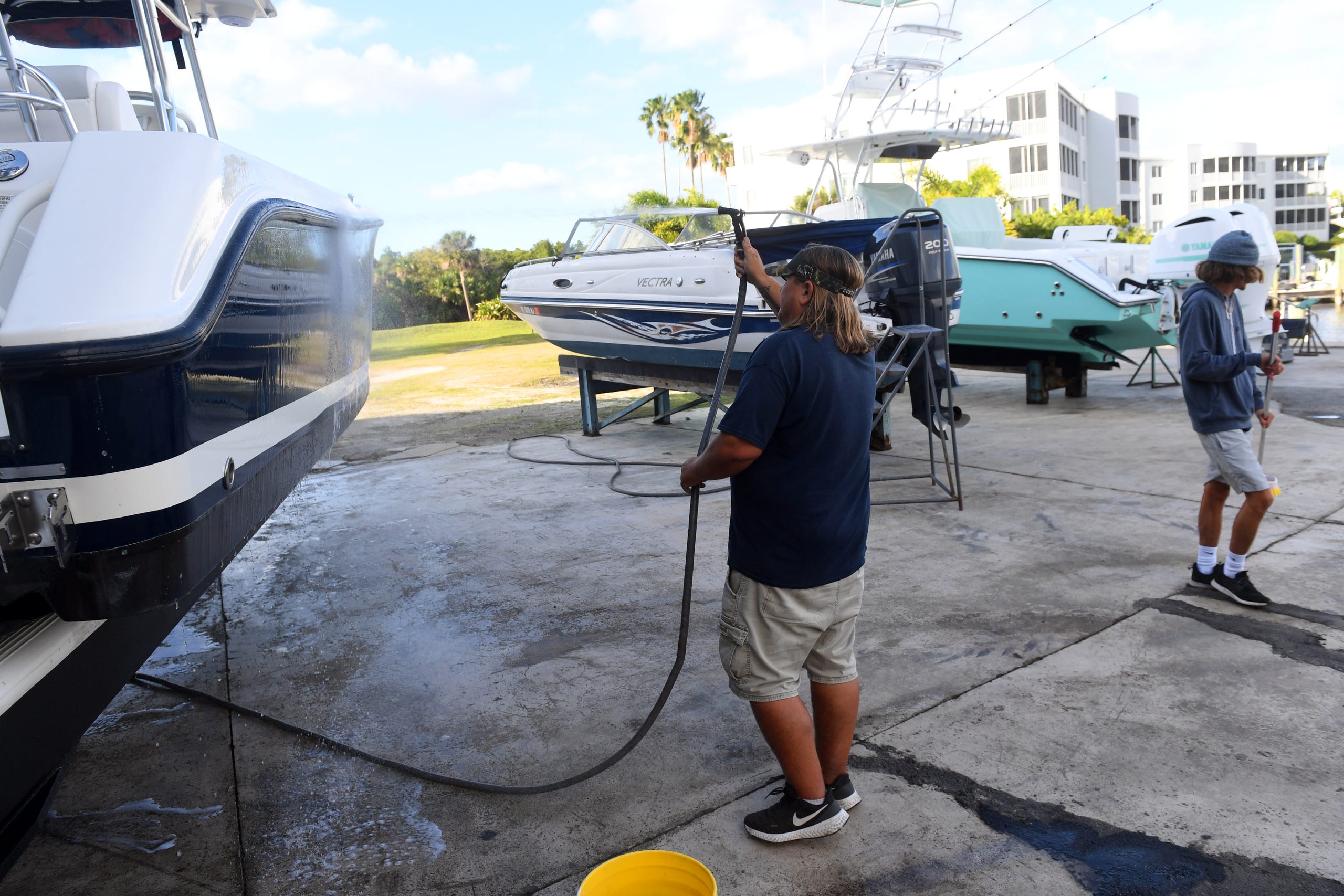 Austin and Jenny Cameron, of Austin, Texas, took over ownership of Meridian Marina in Palm City in January. The Camerons are planning extensive renovations including repairs to and expansion of the current storage facility, opening a repair shop, boat sales and a waterfront restaurant.