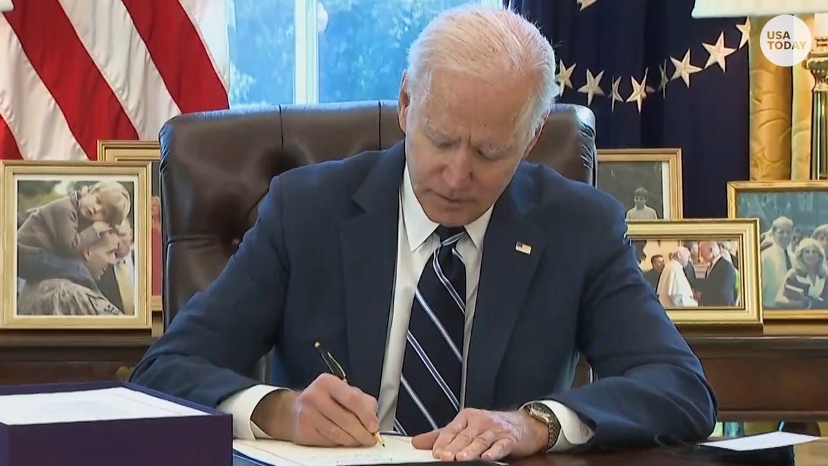 President Joe Biden signed the American Rescue Plan, the $1.9 trillion COVID-19 relief package that includes $1,400 stimulus checks.