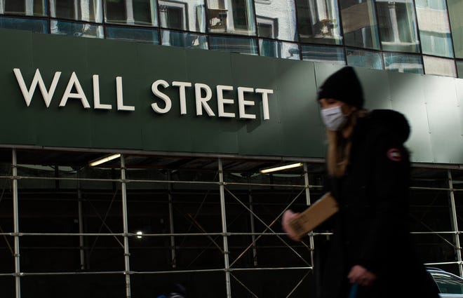 Wall Street on Feb. 8, 2021, in New York City.