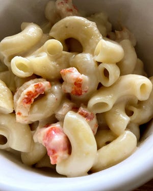 Crawfish mac and cheese is an easy way to use up leftover crawfish or shrimp.